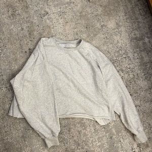 Tna cropped cozy fleece hoodie